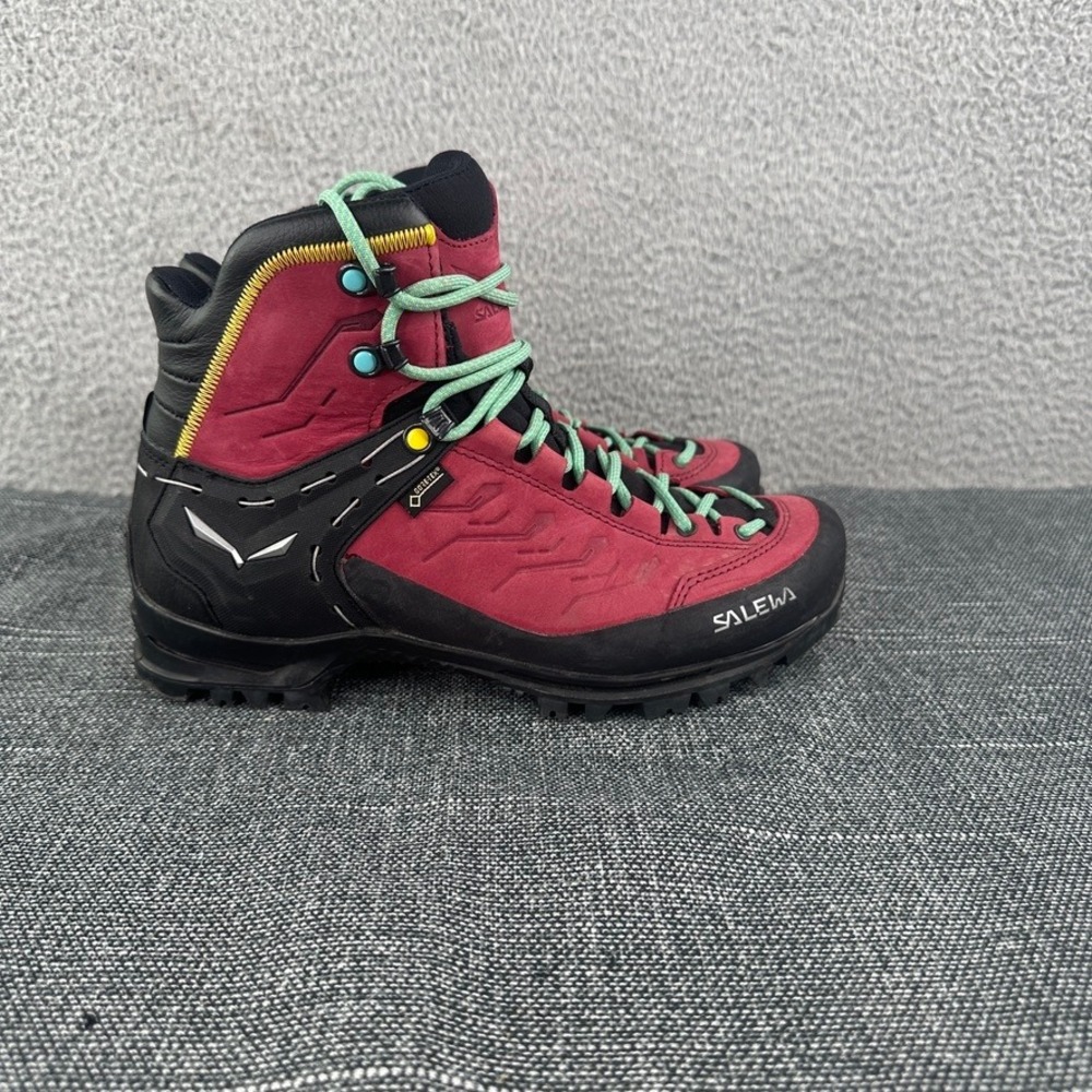 Salewa WS Rapace GTX Womens 7.5 Hiking Boots Tawny Port Limelight GoreTex